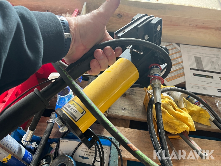 Slangepres samt andet grej Hydroscand Håndpresse