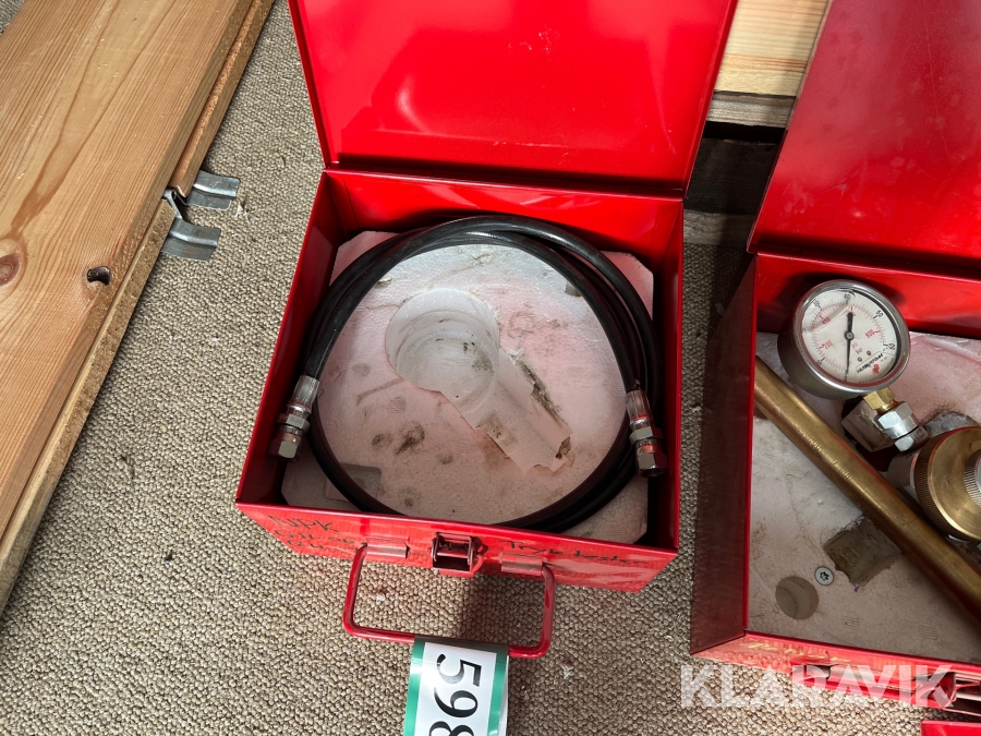 Slangepres samt andet grej Hydroscand Håndpresse