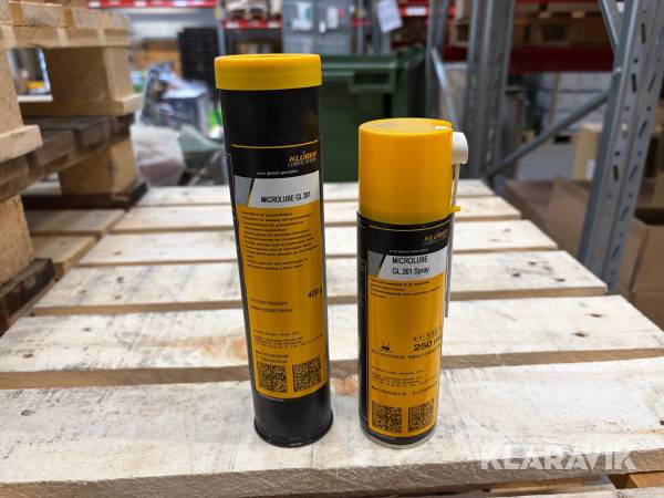 Smøremiddel Klüber Lubrication GL 261 spray og NBU 12 smørefedt 33 styk samlet lotnik
