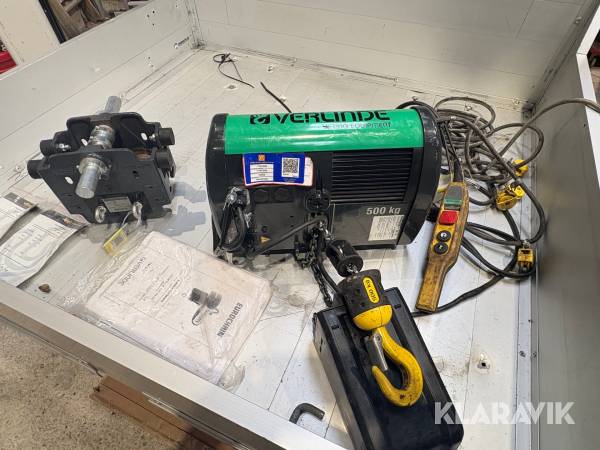 Kædetalje 500kg med løbekat Eurochain Verlinde