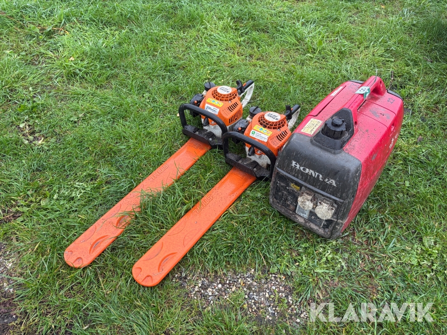 Lot med generator og hækkeklippere Honda og Stihl - 3 styk