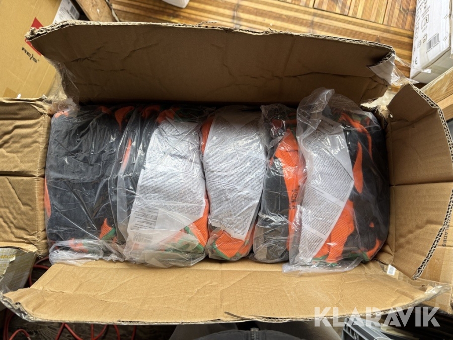 Arbejdshandsker orange 1 kasse 240 par
