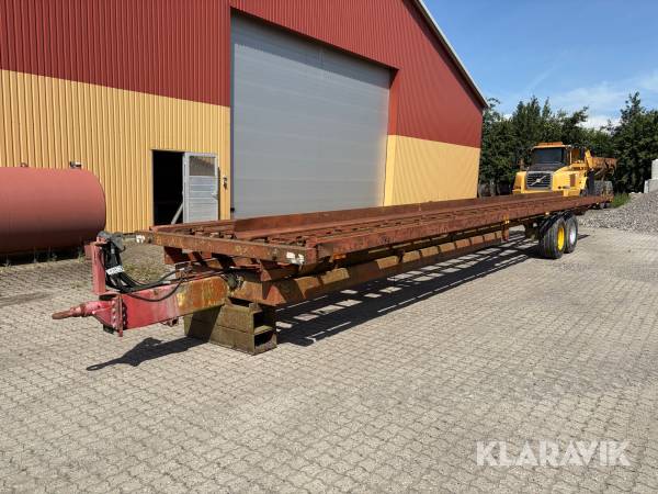 Halmvogn med kæde aflæsning og tip