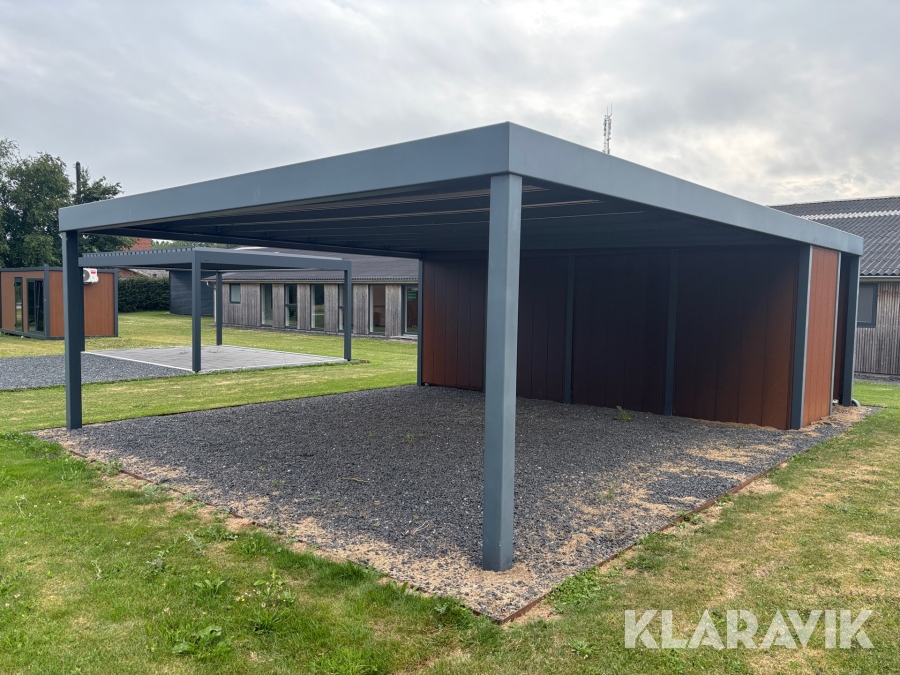 Carport med skur Kubik