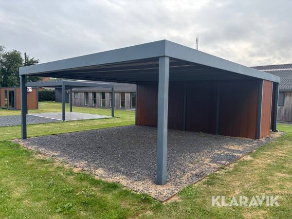 Carport med skur Kubik