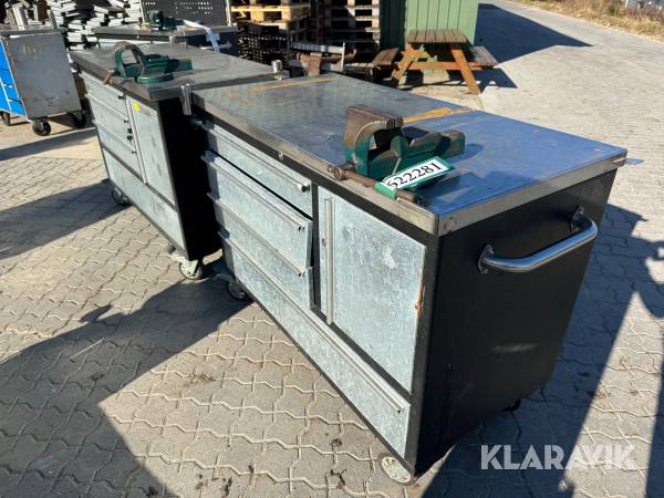 Værksteds bord på hjul