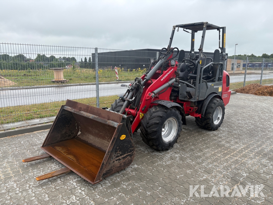 Minilæsser Weidemann 1350 CX45 med tilbehør
