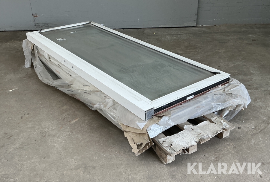 Energivindue i fast alu ramme 3 styk 