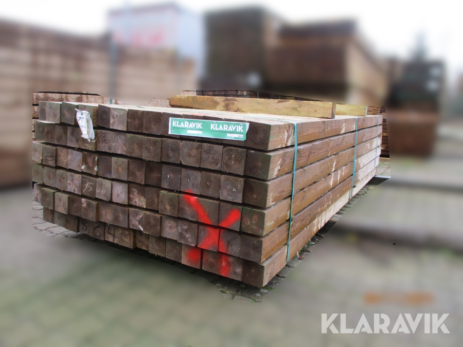 Ru stolpe trykimprægneret 75 x 75 83 stk