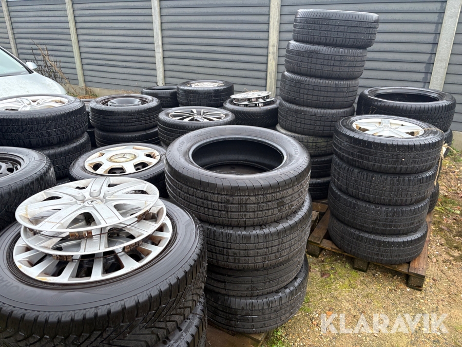 Lot: dæk og fælge 18 sæt