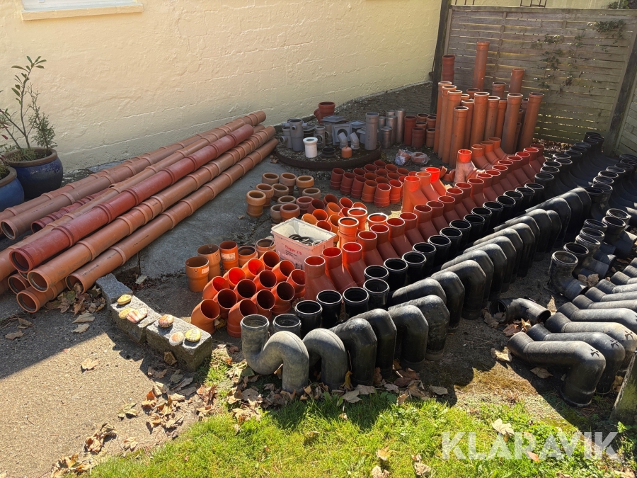 Kloak dele Wavin 110 mm pvc - rør og bøjninger