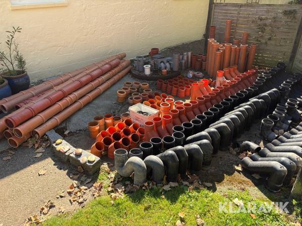 Kloak dele Wavin 110 mm pvc - rør og bøjninger