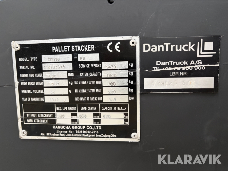 Elstabler Dan truck CDE16-ES