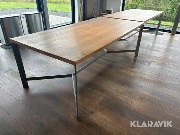 Konference / kantine borde massiv egetræ - 3 styk
