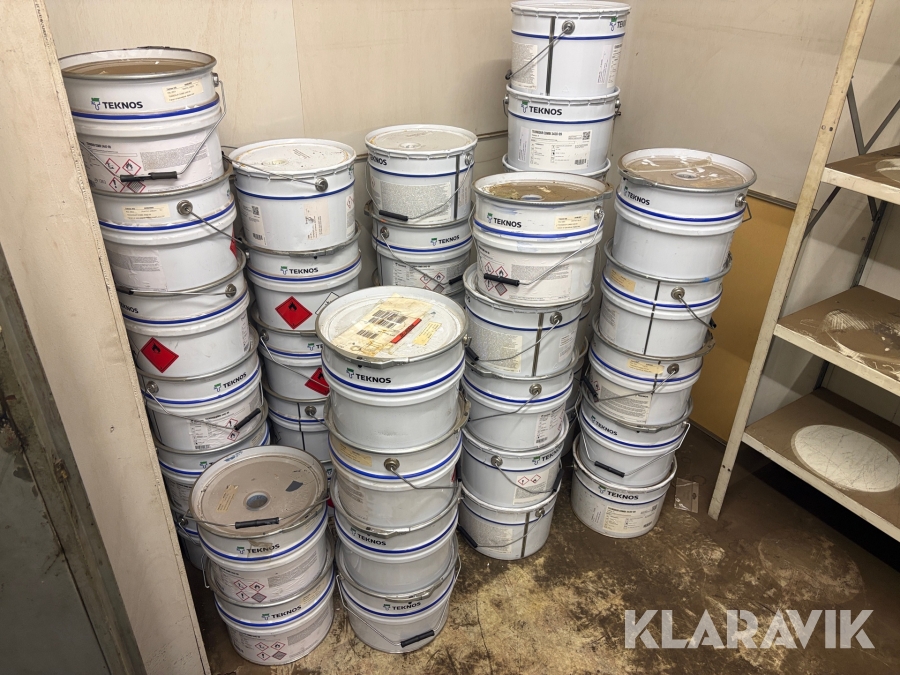 Maling Teknodur Combi - blandet lot - 43 spande i alt