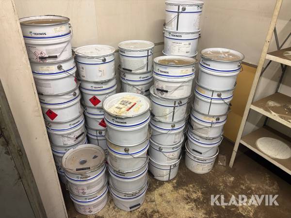 Maling Teknodur Combi - blandet lot - 43 spande i alt