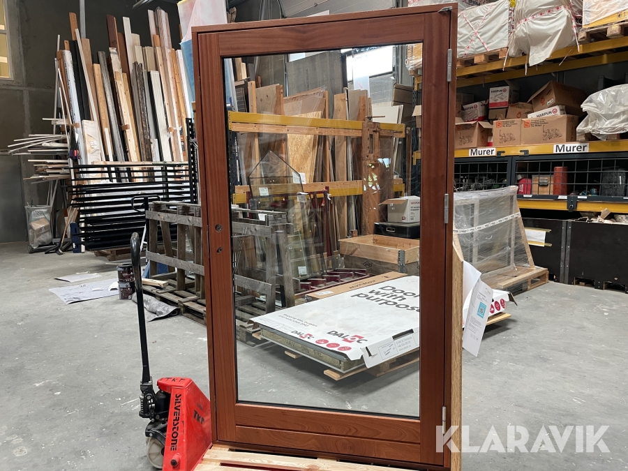 Mahogni dør UD vinduer 1200x2090mm 1 styk