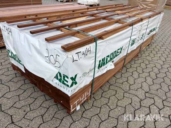 Cumaru terrassebrædder Incoadex - 20x140x3050mm - 244 styks
