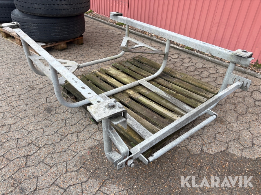 Reservehjulophæng til under trailer - galvaniseret