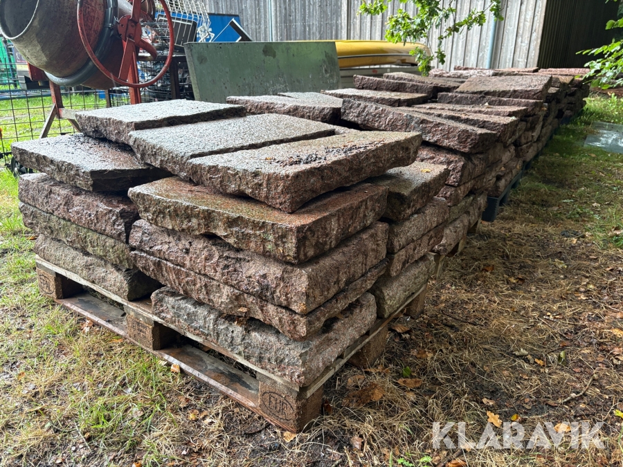 Granit sten Bornholmsk Granit Rød 140 hele sten