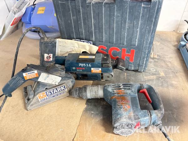 Lot Bosch Professional Bosch Borehammer, Rillefræser, båndsliber