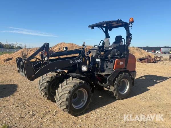Minilæsser Kubota RT280 med tilbehør