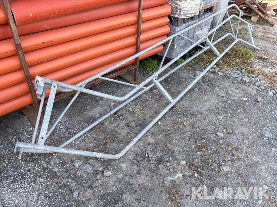 Sikkerhedsrækværk galvaniseret, 2 Styk