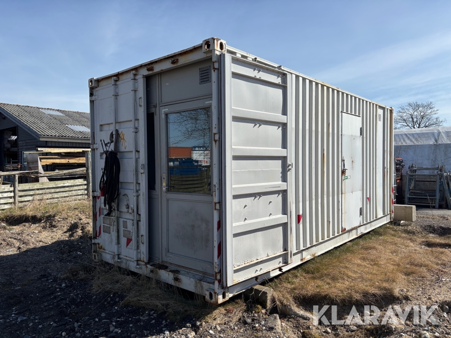 Container 20 fod indrettet med kantine, toilet og  bad