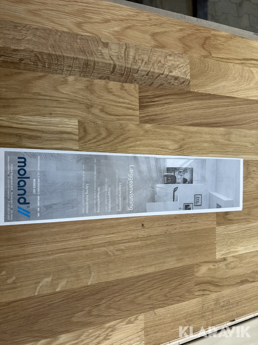 Gulv Moland Loc+ Parket Living eg voksolie 111,6 m²