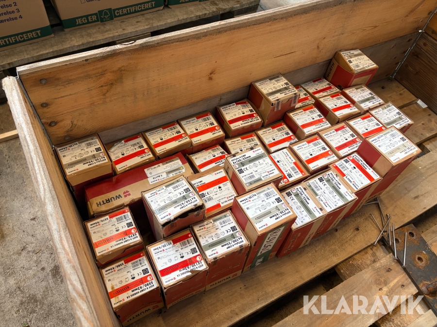 Skruer Würth ASSY, 11 typer, ca. 4.100 Styk