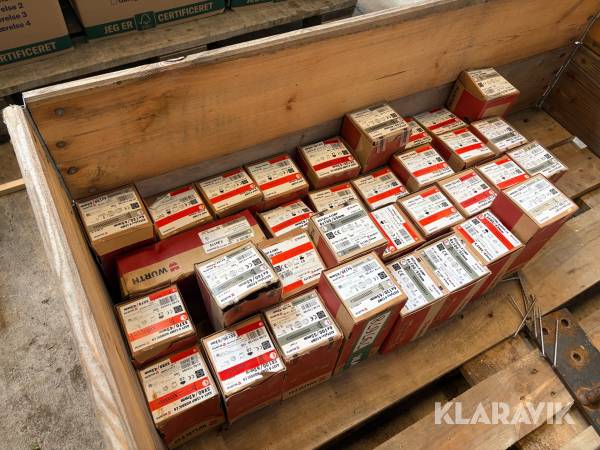 Skruer Würth ASSY, 11 typer, ca. 4.100 Styk