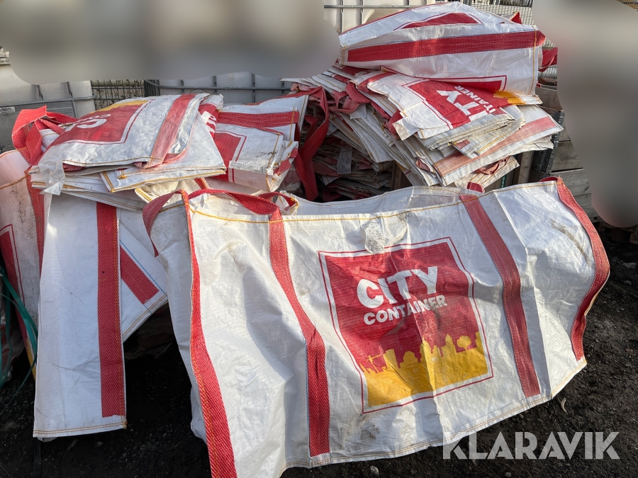 Big bags Glecotainer 1000kg omkring 300 styk