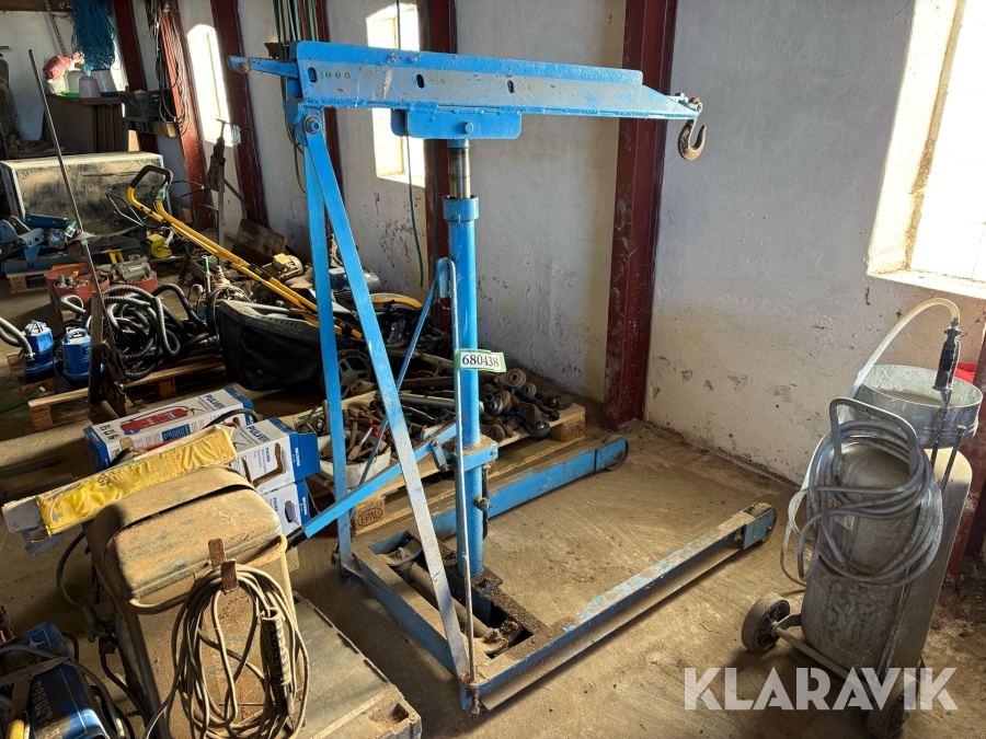 Værkstedskran m. hjul 1000kg