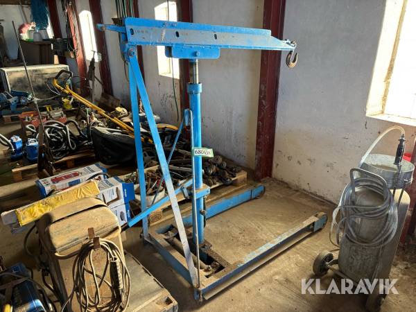 Værkstedskran m. hjul 1000kg
