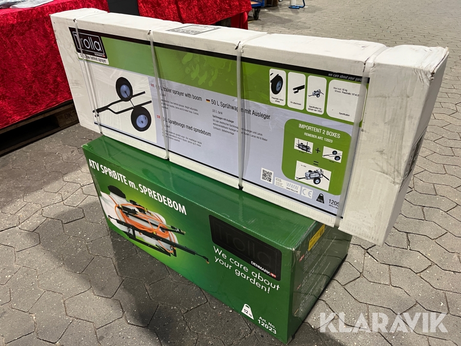 Sprøjte med vogn TROLLA 12023-12052 tank 50 liter med 4 dyser