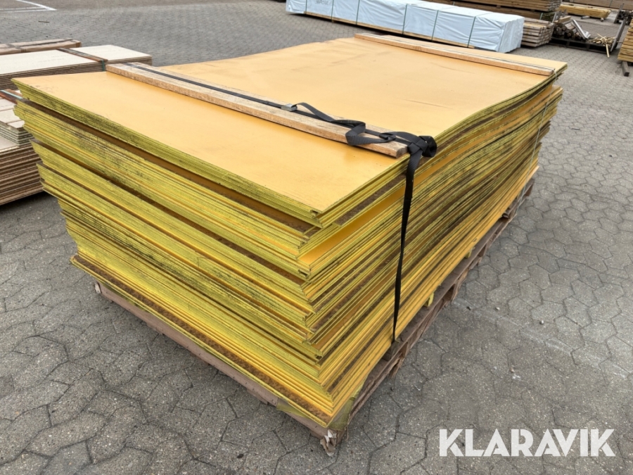 Finérplader NPI filmbelagt finsk birk gul 85 styk