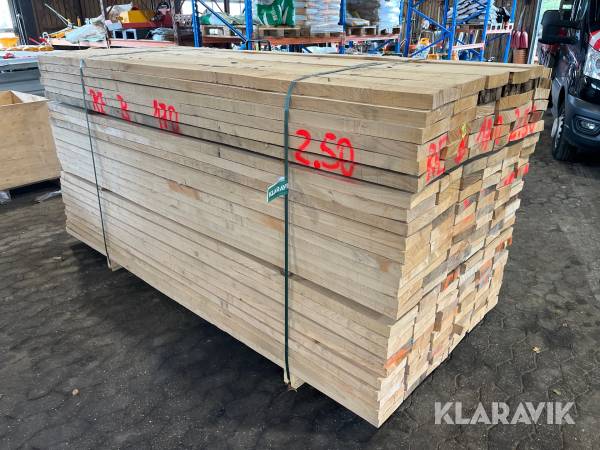 Ovntørret Egetræ/ Rød Egetræsbrædder/planker 156 styk