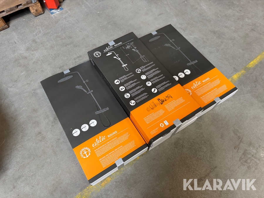 Brusesæt til badeværelser Gustav Berg Estetic Round 4 styks