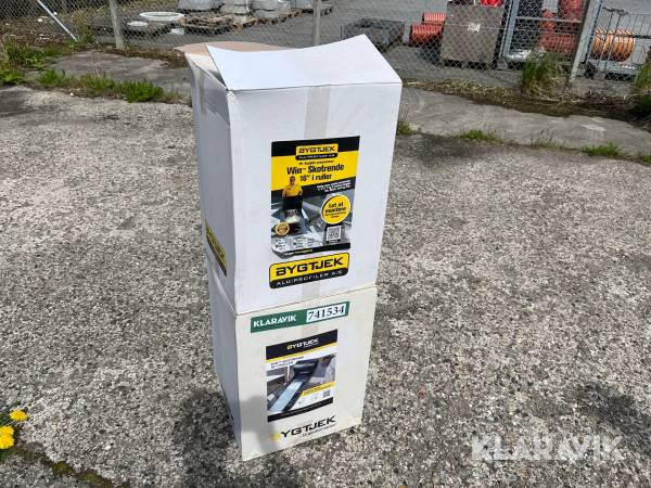 Skotrende Bygtjek 16" sort aluminium 2 ruller samlet 13 meter