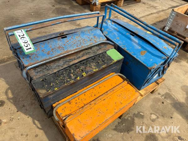 Værktøjskasser - uden indhold - 4 styks