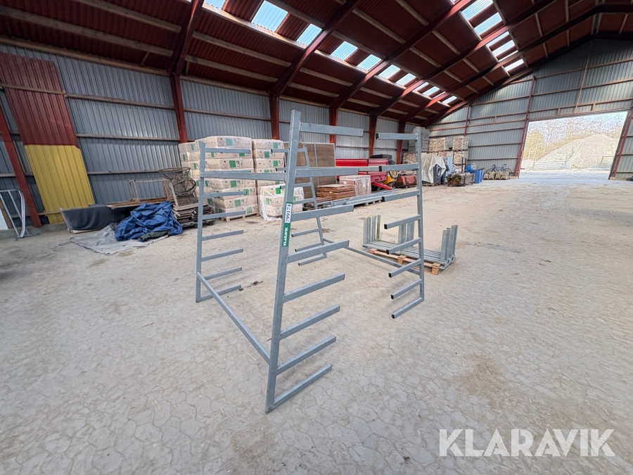 Stål/gren reoler 2 styk