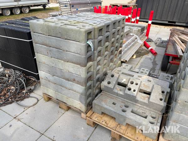 Heras betonfod. 51 styk. Heras