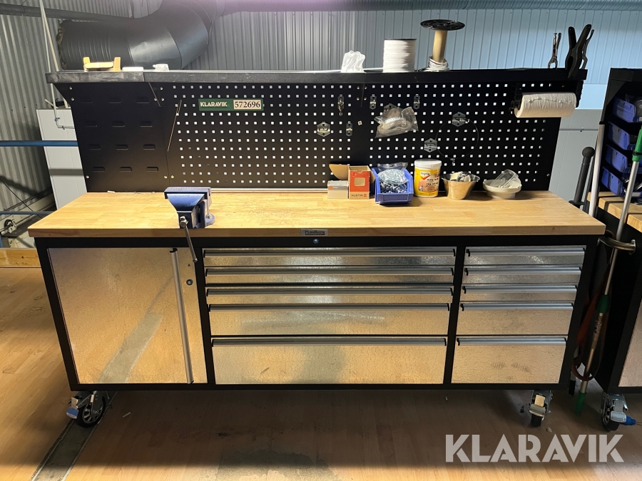 Værkstedsbord med hjul P. Lindberg