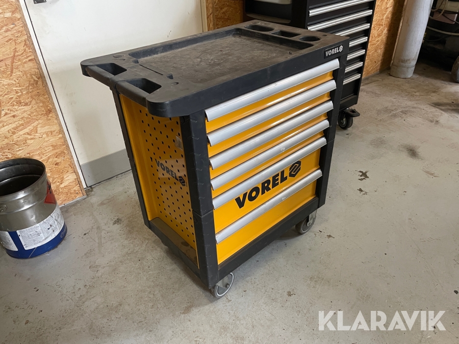 Værkstedsvogn Vorel med værktøj