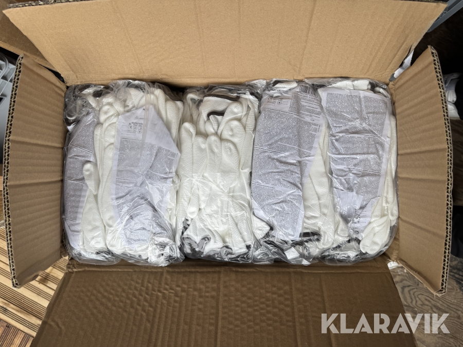 Arbejdshandsker hvid 1 kasse 240 par