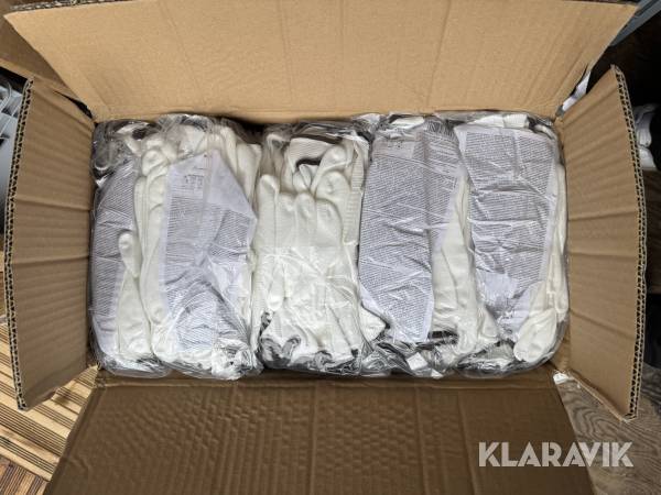 Arbejdshandsker hvid 1 kasse 240 par