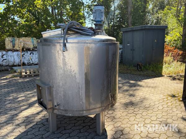 Rustfri tank til mejeriprodukter 1000 Liter blandetank