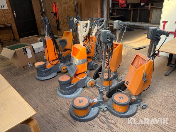 Lot med gulvskuremaskiner Taski Ergodisc 165, 7 Styk + skiver
