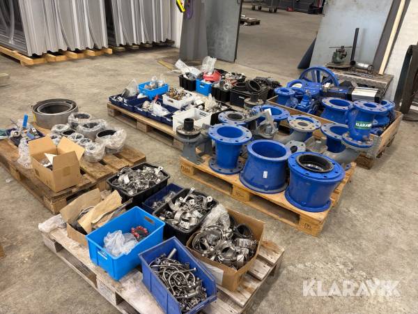 Flanger/ventiler/bæringer Blandet Lot 6 paller