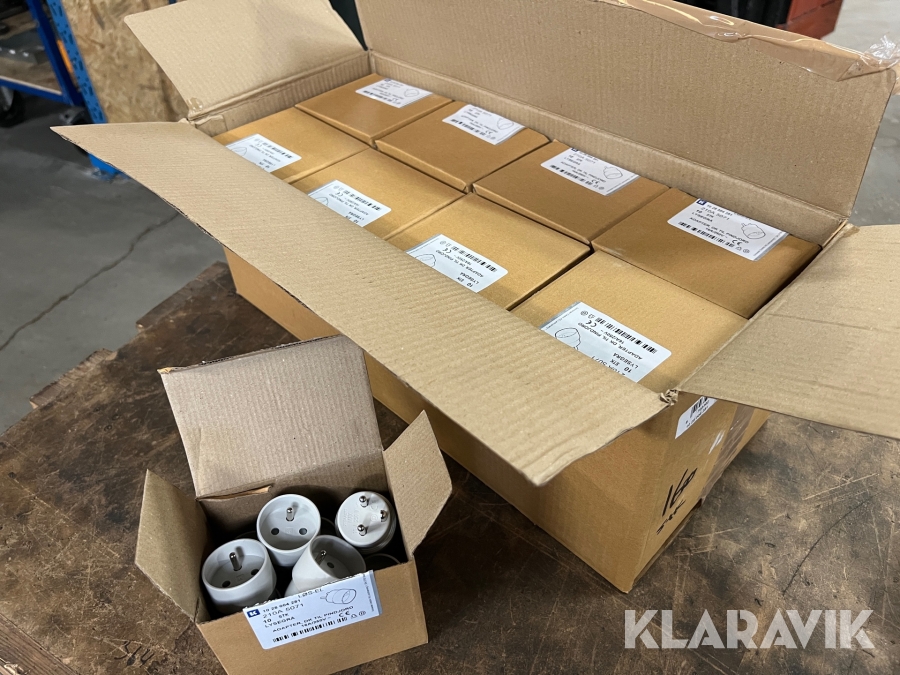 Adapter til pindjord 16A/250V 1 kasse med 160 styk